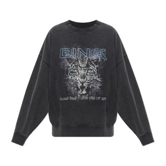 Anine Bing Miles Sweatshirt New Classic - Dames - Sweatshirts - Zwart - XS - Katoen - Hoodies & sweatvesten