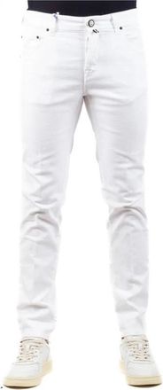 Jacob Cohen Slim-fit Jeans - Heren - Slim Fit Jeans - Wit - W36 - Katoen - Jeans