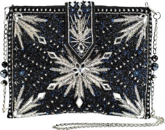 Mary Frances North Calls Crossbody Bag In Blue/black/silver