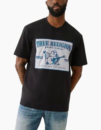 True Religion Mens True Religion 109305 Mens T Shirts - Black - Size: 42