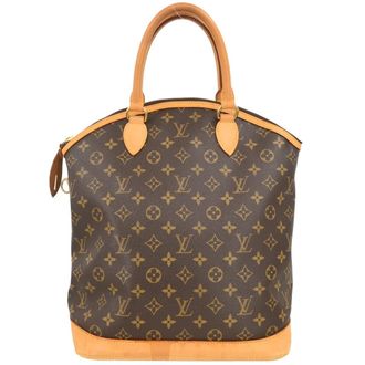 Louis Vuitton Lockit Monogram Brown Canvas Handbag (Pre-Owned)