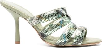 Burberry 100mm Check Mesh Mules - Womens - Leather