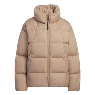 adidas (WMNS) adidas 3-Stripes Puffy Down Jacket Asia Sizing Brown HN2111