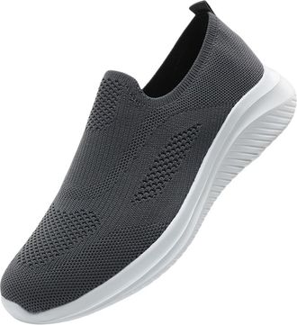 Generic Fashion Trainers Mens Lightweight And Breathable Casual Sports Shoes Soft Sole Loafers Slip On Trainers Outdoor Travel Walking Footwear Gym Athletic F