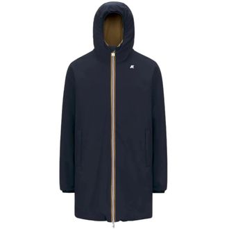 K-Way Jacob St Warm Reversible 3/4 Jacket - Heren - Parka Jassen - Blauw - L - Polyester - Jassen