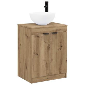 vidaXL Juego De Muebles De Ba&ntilde;o Roble Artisan Madera De Ingenier&iacute;a Vidaxl