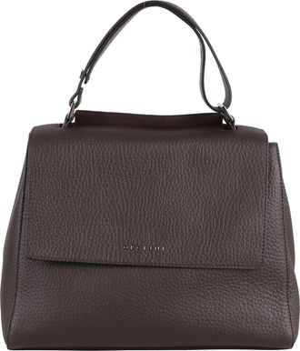 Orciani T Moro Embossed Leather Medium Shoulder Bag