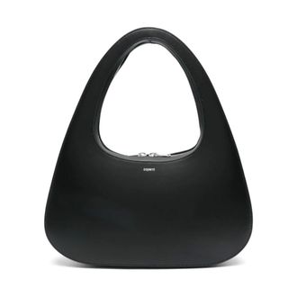Coperni Handbags, female, Black, Size: ONE SIZE Black Leather Top Handle Bag