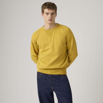Levi's Bay Meadows Crewneck Sweatshirt - Mens - XL - Yellow / Sulphur