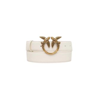 Pinko Pinko - Love Berry Belt - Dames - Accessoires - Wit - Maat: S Leer