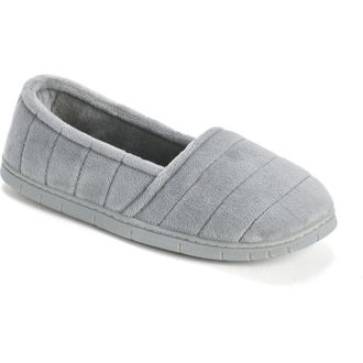 Dearfoams Nova Quilted Velour Slipper in Sleet at Nordstrom Rack, Size X-Large