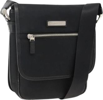 Burberry Pre-owned Cross Body Bags, female, Black, Size: ONE SIZE Pre-owned Nylon Shoulder Bag