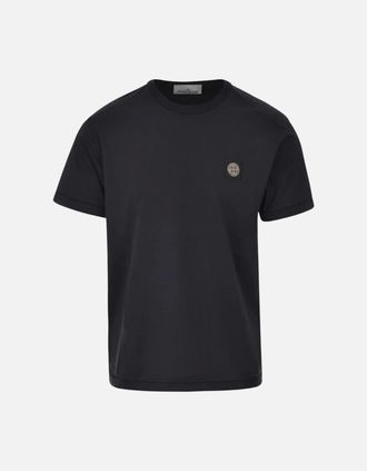 Stone Island Mens Stone Island Compass Patch Logo Navy T-shirt - Size: 36