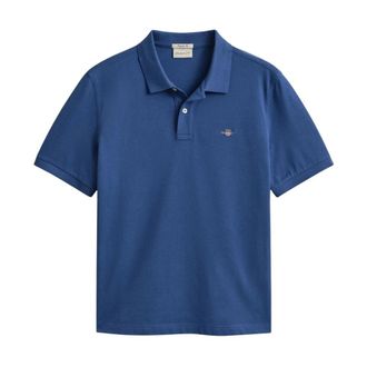 GANT Regular Fit Shield Piqu&eacute; Polo Shirt - Heren - Polos - Blauw - XL - Katoen - Tops