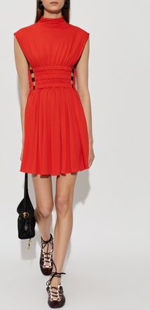 Alaia Sleeveless Dress, Womens, Red