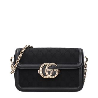 Gucci Damess Schoudertassen Zwarte stof