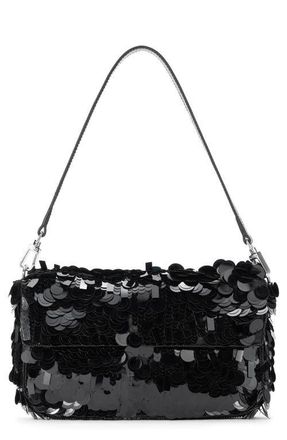 Staud Timmy Sequin Shoulder Bag in Black at Nordstrom