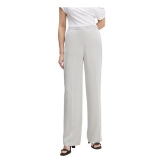Theory Pantal&oacute;n de pierna ancha con el&aacute;stico - Trousers - Mujer - Gris - M