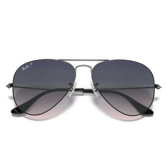 Ray-Ban Sunglasses, unisex, Gray, Size: 55 MM Aviator Rb3025 Polarized