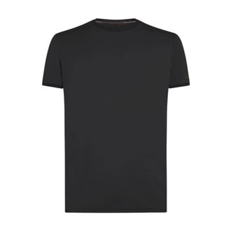Roberto Ricci Design T-Shirts, male, Black, XL, Trendy Crew Neck Jumper