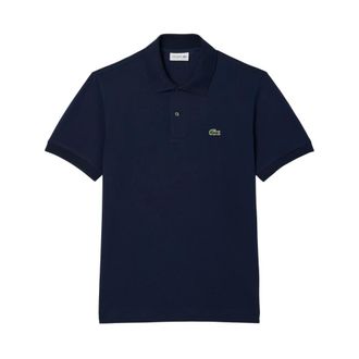 Lacoste Polo Shirts, male, Blue, S, Blue Polo Shirt Lightweight Classic Style