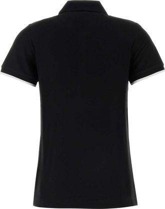 Moncler Womens Polo Shirt Black Cotton