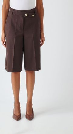 Pinko Pantaloncini al ginocchio in misto lana a vita alta