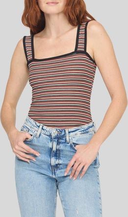 Project Social T Bianca Striped Rib Tank in Rust Combo at Nordstrom, Size X-Small