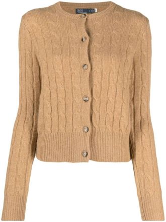 Polo Ralph Lauren cable-knit cashmere cardigan - women - Cashmere - S - Neutrals