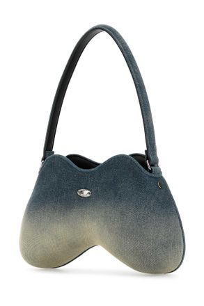 Diesel Womens Denim Double-D Shoulder Bag H9749 Borse A Mano