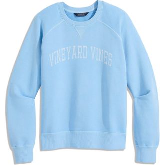 Vineyard Vines Cotton Logo Graphic Sweatshirt in Jake Blue at Nordstrom, Size Small