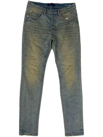 Purple P001 Glitter Dirty skinny jeans - Blue