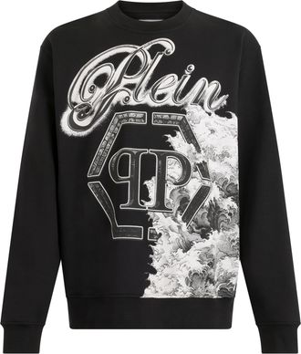 Philipp Plein Round Neck Sweatshirt Ceramic Signature
