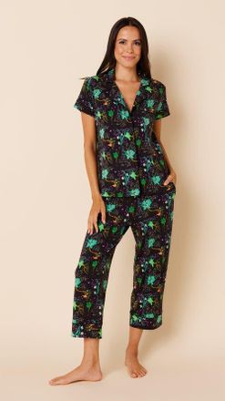 The Cats Pajamas Pima Knit Capri Set in Stargazer at Nordstrom, Size X-Small
