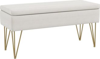 HOMCOM Banco pie cama 100x40x49 cm crema