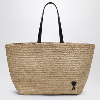 Ami Ami de Coeur tote bag in raffia