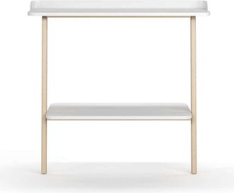 HERDASA Herdasa - Recibidor Modelo 787 Acabado Blanco/roble, 87.5 Cm (alto) X 111 Cm (ancho) X 31 Cm (prof.)