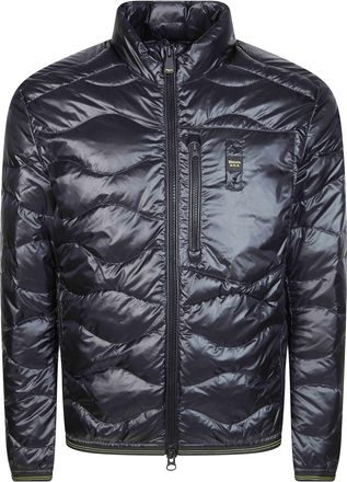 Blauer Trapuntato Basic Glossy Horizontal Quilted Jacket