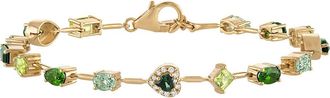 Eden Presley Mini Rock Candy Bracelet in Yellow Gold - Green at Nordstrom, Size 6.5