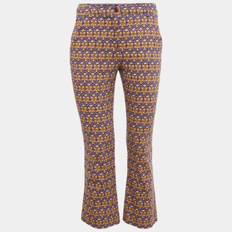 Max Mara Multicolor Printed Cotton Capri Pants