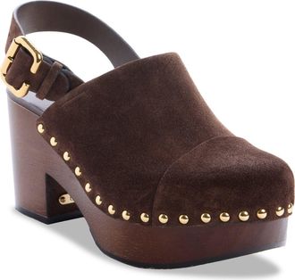 Chlo&eacute; Jeannette Slingback Platform Clog in Chocolate Brown at Nordstrom, Size 40