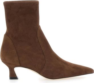 Stuart Weitzman Schoenen, Dames, Bruin, 40 EU, Leer, Vinnie Bootie 50