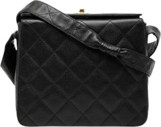 Chanel Pre-owned Leather chanel-bags - Dames - Vintage Schoudertas - Zwart - ONE Size - Vintage