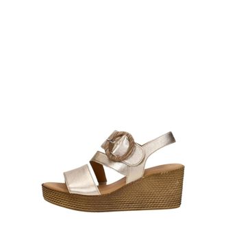 Gabor Sandalen met hoge hak - Dames - Schoenen - Beige - Maat: 37 1/2 EU Leer