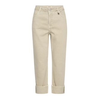 Mos Mosh MOS Mosh - Cropped Jeans - Dames - Jeans - Beige - Maat: W32