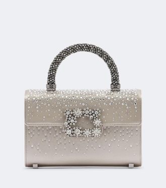 Roger Vivier Envelope embellished satin top-handle bag