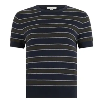 Vince Truien & Vesten, Dames, Veelkleurig, S, Katoen, Gebreid T-shirt van Katoen en Kasjmier