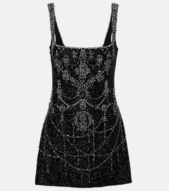 Clio Peppiatt Chandelier embellished minidress