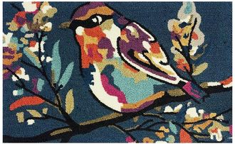 The Rug Market Autumn Watercolor Bird 30x48in Doormat