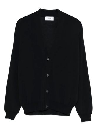 Lardini V-neck wool cardigan - men - Virgin Wool - XXXL - Blue